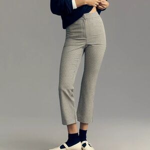 Maeve Anthropologie Women’s Plaid Crop Dress Pants Size 10 Tall Gingham Pants